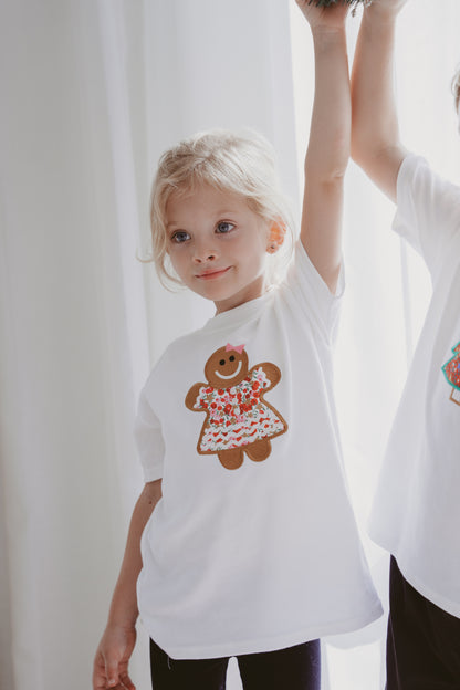 Kids Gingerbread Girl (Pink) T-Shirt